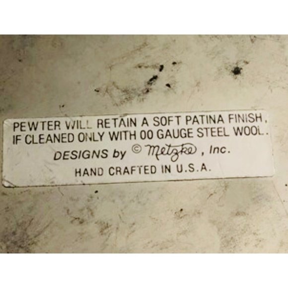 Metzke Designs 1984 Rare Vintage Pewter Container w/Nutcracker & Holly Wreath - Picture 9 of 9